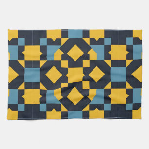 🎨✨ Vibrant Geometry Colour Burst Abstract Kitchen Tea Towel
