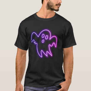 Vibrant Ghost Glow Halloween Graphic T-Shirt