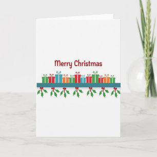 Vibrant Gift Boxes Christmas Card