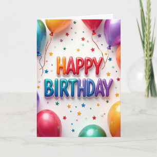 Vibrant Glossy Letters Card