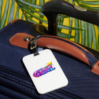 Vibrant GOAL Luggage Tag – Bright Success Journey