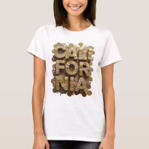 Vibrant Gold CALIFORNIA Graphic Design T-Shirt