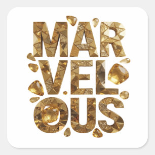 Vibrant Gold MARVELOUS Sticker Graphic