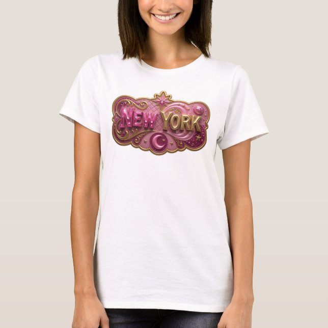 Vibrant Gold NEW YORK Graphic Tee (Front)