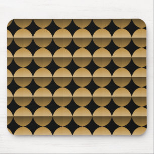 Vibrant Gold Retro Flair Mousepad