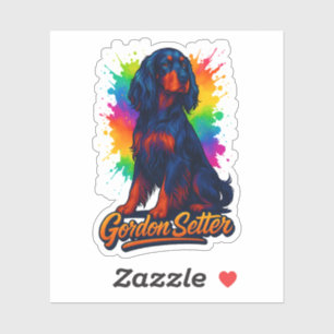 Vibrant Gordon Setter Pop Art