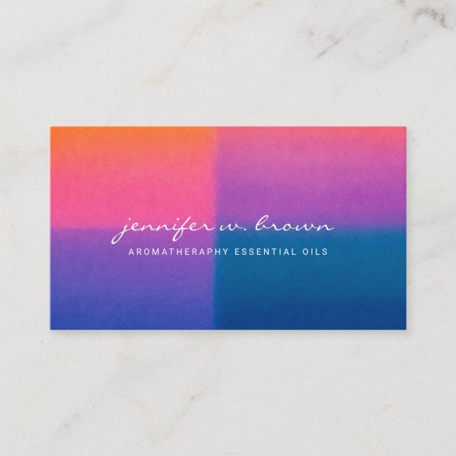 Vibrant Gradient Sunset Business Card (Front)