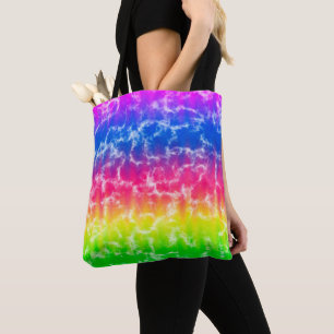 Vibrant Gradient Tie Dye Tote Bag
