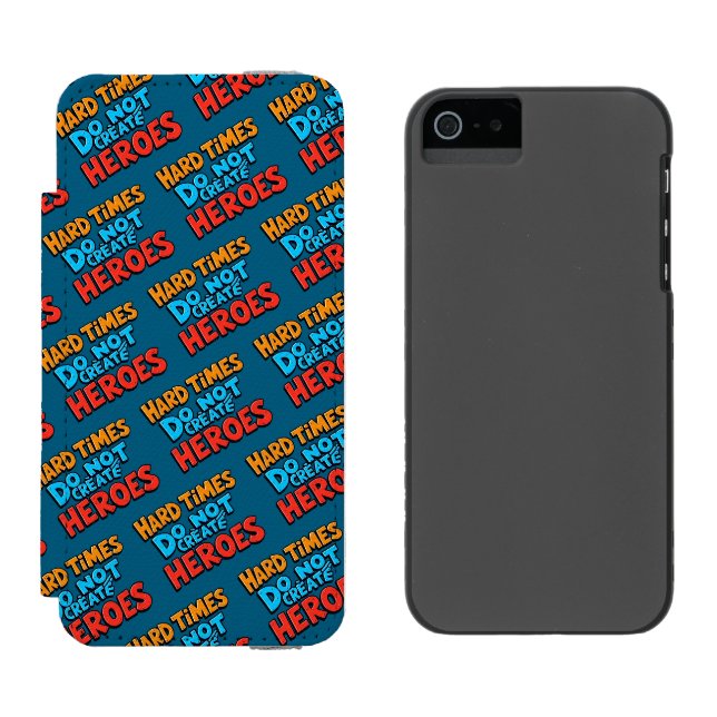 Vibrant Gradient Typographical Create Heroes  Incipio iPhone Wallet Case (Side by Side)