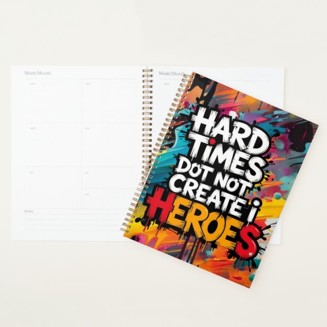 Vibrant Gradient Typographical Create Heroes  Planner (Display)