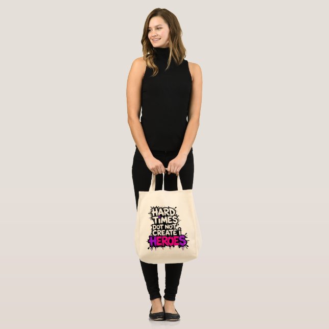 Vibrant Gradient Typographical Create Heroes  Tote Bag (Front (Model))