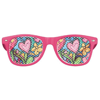 Vibrant Graffiti Valentine's Day Art Retro Sunglasses