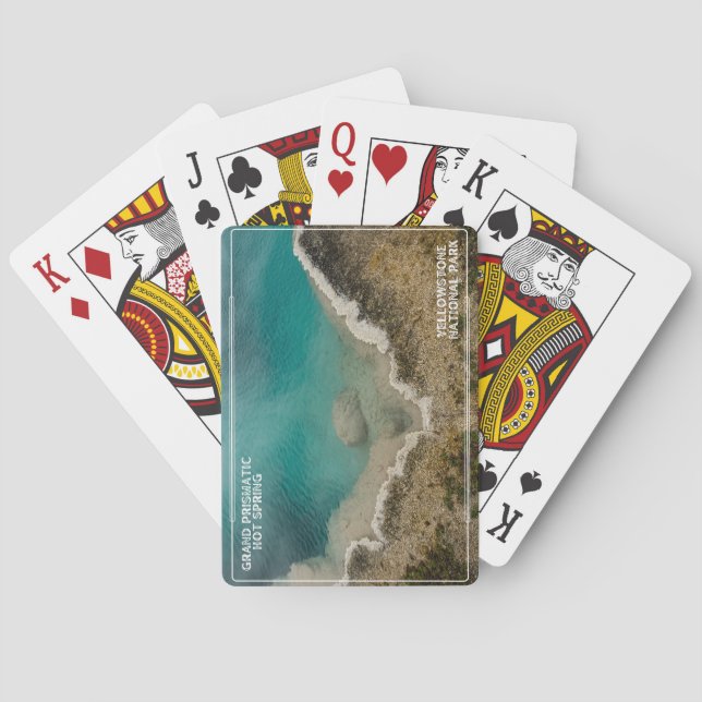 Vibrant Grand Prismatic Yellowstone Playing Cards (Back)