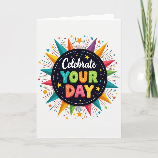 Vibrant Graphic Birthday Card (Front)
