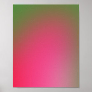 Vibrant Green And Pink Gradient Poster