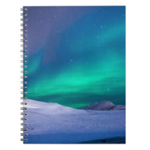 Vibrant Green Aurora Borealis Night