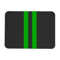 Vibrant Green Carbon Fibre Style Racing Stripes