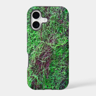 Vibrant Green Forest Moss Fine Twigs Texture Photo