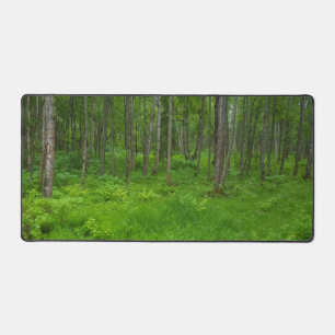 Vibrant Green Forest Serenity Desk Mat