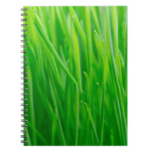 Vibrant Green Fresh Wheatgrass Notebook