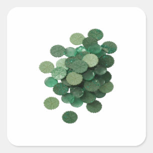 Vibrant Green GREEN LEAVES Sticker Art