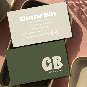 Vibrant Green Makeup Artist Salon Business Card