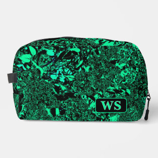 Vibrant Green Monogram Toiletry Bag