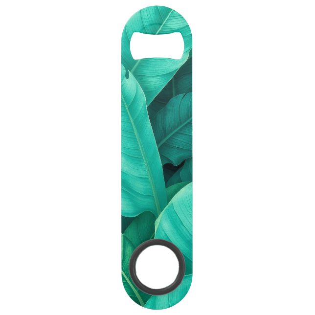 Vibrant Green Tropical Banana Leaves Pattern (Front)