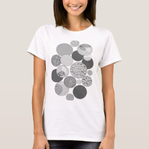 Vibrant Grey ABSTRACT ART Modern Design T-Shirt
