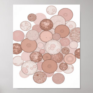 Vibrant Grey ABSTRACT ART Statement Design Poster