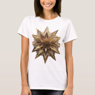 Vibrant Grey GOLDEN STAR Print T-Shirt