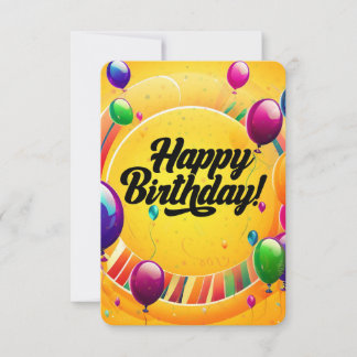 Vibrant Happy Birthday Invitation