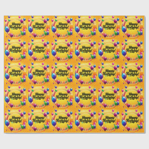 Vibrant Happy Birthday Wrapping Paper