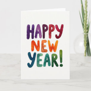 Vibrant Happy New Year Card