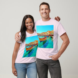 Vibrant Harbour: Mediterranean Bliss T-Shirt