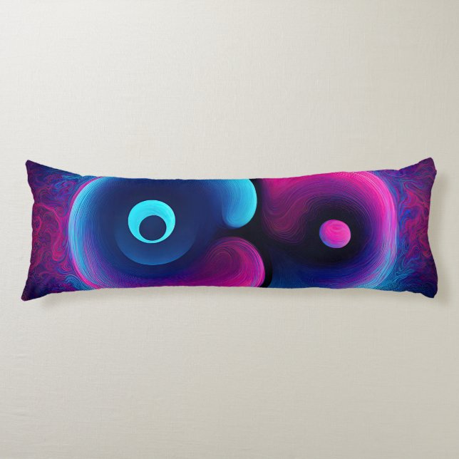 Vibrant Harmony: Modern Interpretation of Yin Yang Body Cushion (Front)