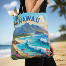 Vibrant Hawaii Beach Tropical Paradise Painting