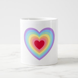 Vibrant heart shaped design mug