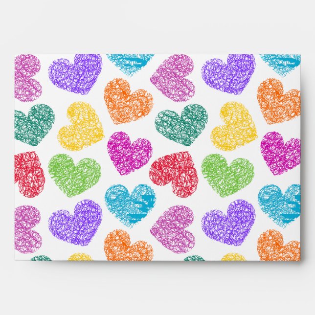 Vibrant Hearts Envelope (Front)