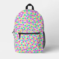 Vibrant Hearts on White