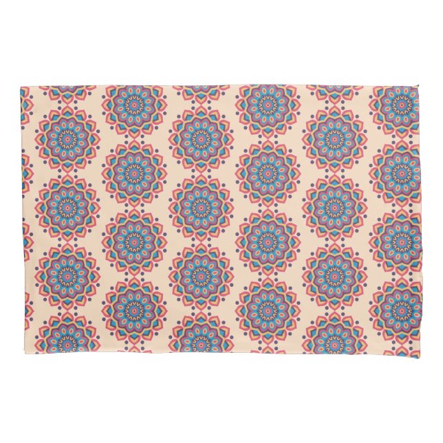 Vibrant Hexcolor Mandala Pillowcase (Front)