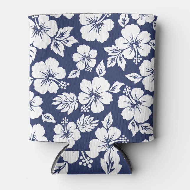 Vibrant Hibiscus: Floral Seamless Pattern. Can Cooler (Front)