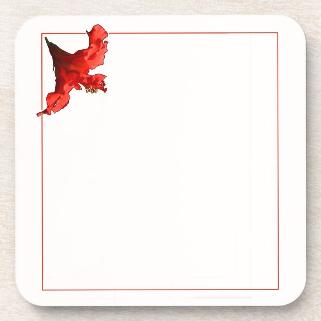 Vibrant Hibiscus Flower Coaster (Front)