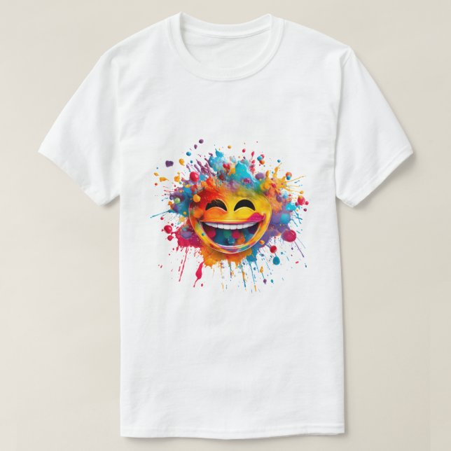 Vibrant Holi Splash Graphic Tee (Design Front)