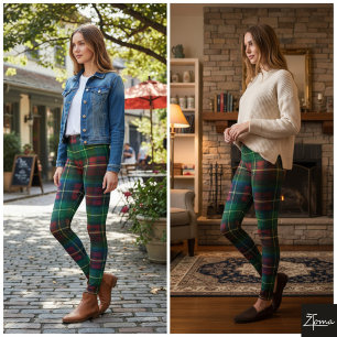 Vibrant Holiday Tartan Leggings