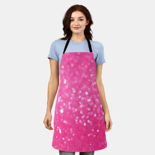 Vibrant Hot Pink Glitter Sparkle Texture Photo Apron