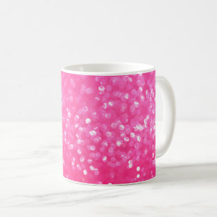 Vibrant Hot Pink Glitter Sparkle Texture Photo Coffee Mug