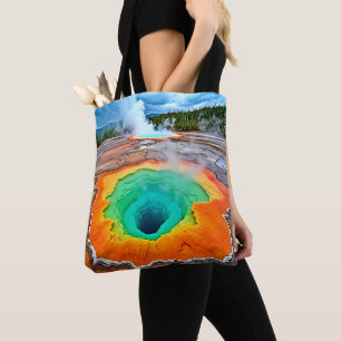 Vibrant Hot Spring: Earth's Wonder Art Tote Bag