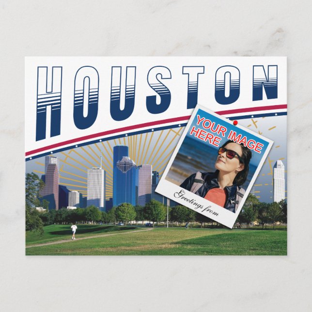 Vibrant Houston Texas Photo Collage Postcard (Front)