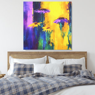 Vibrant Hues - Abstract Floral Canvas Art